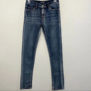 Silver Sasha Skinny Girls Size 12 Blue Wash Denim Low Rise Jeans
